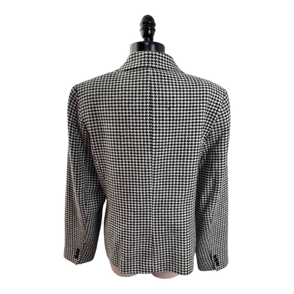 Talbots Classic Black and White Houndstooth Blazer - Picture 2 of 7